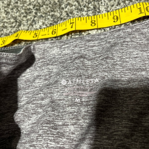 Athleta Exhale Stash Pocket Heel Tight High Rise Gray Purple Leggings M Note - Picture 7 of 13